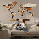 HYPERI Multilayered 3D Wooden World Map Wall Decor, Wood Art Wall Decor, Mapa Mundi Para Pared, World Maps and Push Pins, Christmas, Valentine's Day Gifts For Dad, Mom, Boss, Husband, Wife (Large) by CozyNest Decor