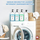 GMISUN Laundry Detergent Soap Dispenser, Liquid Laundry Detergent Dispenser, Container for Farmhouse Room Decor, Organizer for Liquid DetergentSoftenerBleach Storage Bottle(64 Oz Set of 4) by CozyNest Decor