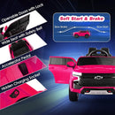 Costzon Ride on Car, 12V Licensed Chevrolet Tahoe Battery Powered Electric Vehicle w/ 2.4G Remote Control, High/Low Speed, Music, Lights, MP3/USB/FM, Spring Suspension, Electric SUV for Kids (Pink) by TinyTreasures Baby Boutique