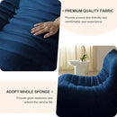 Luxury Sofa Couch Chair, Lazy Floor Seating, Fireside Bean Bag Chair, Ergonomic Tatami Sofa Lounger for Living Room, Bedroom, Office, 3 Seat, Blue by CozyNest Decor
