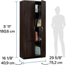 Sauder Storage Cabinet/ Pantry cabinets, 29.61 " x D: 16.02 " x H: 71.50", Cinnamon Cherry finish by CozyNest Decor