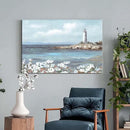 cozy country Lighthouse Wall Art 36"x24" - Coastal Pictures Beach Canvas Ocean Decor - Nautical Artwork Seascape Hand Painting for Bedroom, Sea House by CozyNest Decor