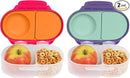 b.box Snack Box (2-pack) Reusable Snack Containers with Lids – Bento Box for Kids & Toddlers, Leakproof Lunch Box, BPA-Free and Dishwasher Safe Snack Container (S'shake + Lilac Pop, 1 3/4 Cup) by TinyTreasures Baby Boutique