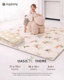 Baby Play Mat 71x79 Inch, 2 in 1 Fabric & XPE Dual-Sided Design Foldable Play Mats for Babies and Toddlers, Waterproof & Anti-Slip Baby Mat for Floor, Portable Baby Foam Crawling Mat with Travel Bag by TinyTreasures Baby Boutique