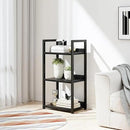 NUMENN Narrow Bookshelf, 3 Tier Bookshelves, Home Office Bookcase Shelf Storage Organizer, Free Standing Storage Shelving Unit for Bedroom, Living Room and Home Office, Black by CozyNest Decor