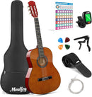Moukey 36" Acoustic Guitar for Beginners Kids Youth 3/4 Size Dreadnought Travel Guitarra Acustica Kit with Chord Poster, Gig Bag, Tuner, Picks, Nylon Strings, Capo, Strap - Brown by TinyTreasures Baby Boutique
