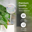Large 6 Pcs Iridescent Self Watering Globes, Glass Rainbow Plant Watering Globes, Self Watering Planter Insert, Automatic Plant Waterer Indoor, Plant Watering Devices, Plant Water Globe, Watering Bulb by GreenHaven Gardens