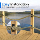 10Pack 2inch Rope Support Holder Drop Ring Brackets Stainless Steel Decorative for Hemp Rope Fencing Stair Deck Railing Ceiling Hook by CozyNest Decor