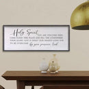Holy Spirit You are Welcome Here Wall Decor Art 24"X10" Quote Christian Bible Verse Religious Scripture Wall Sign (Black) by CozyNest Decor