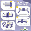 Collapsible Baby Bathtub,Baby Bath Tub with Thermometer & Soft Cushion,Baby Bathtub for Newborn to Toddler 0-36 Months,Portable Travel Baby Tub with No-Slip Feet,Baby Shower Gifts,Lavender by TinyTreasures Baby Boutique