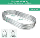 Raised Garden Bed, Raised Garden Beds Outdoor, 8x4x1 FT Oval Larger Space Galvanized Raised Garden Bed for Herbs, Vegetables, Fruits by GreenHaven Gardens