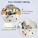 HONEY JOY 8 in 1 Baby High Chair, Convertible Highchair for Babies and Toddlers/Table and Chair Set/Building Block Table/Booster Seat/Stool/Toddler Chair with Safety Harness (Black) by TinyTreasures Baby Boutique