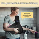 CUBY Mesh Baby Sling Carrier, Breathable Lightweight Baby Wraps Sling with Adjustable Strap Storage Bag- Easy to Wearing Front Baby Slings for Newborn Infant Toddler Carry Up to 40lbs (Black Mesh) by TinyTreasures Baby Boutique