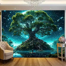 FENDROM Tree of Life Tapestry Nature Green Tree Wall Hanging Aesthetic Moon Night Fantasy Wonderland Tree Plants Wall Art For Home Dorm Living Room Decor by CozyNest Decor