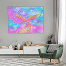 HZOHNAGO Mermaid Scales Tapestry Colorful Shiny Scales Mermaid Tail Pattern Printed Wall Tapestry Wall Hanging for Bedroom Living Room Dorm 40" W x 30" H by CozyNest Decor