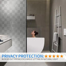 Window Film Privacy Day and Night with Installation Tools, Static Cling Glass Film Ideal for Home Shower Office Glass Door (White, 23.6 x 78.7 Inch) by CozyNest Decor