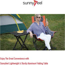 SUNNYFEEL Folding Camping Table - Lightweight Aluminum Portable Picnic Table, 18.5x18.5x24.5 Inch for Cooking, Beach, Hiking, Travel, Fishing, BBQ, Indoor Outdoor Small Foldable Camp Tables by GreenHaven Gardens