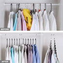 HOUSE DAY Space Saving Hangers for Clothes 6 Pack, Heavy Duty Hanger Organizer | 30 Lbs Capacity |, Metal Magic Hanger, Sturdy Multi Hangers, Closet Space Saver Closet Organizers and Storage by CozyNest Decor