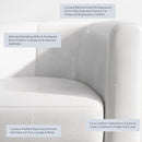 BELLEZE Accent Barrel Chair, Club Tub Sofa Corner Chair with Flared Legs and Cozy Soft Padding for Living Room Bedroom Waiting Room - White by CozyNest Decor