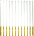 23.5 Inch Extra Long Large Kabob Skewers,12pcs Flat Wide Stainless Steel BBQ Skewer,Reusable Barbecue Stick for Grilling,Metal Heavy Duty Thick Kebab with Wooden Handle with Bag. by GreenHaven Gardens