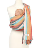 Hip Baby Wrap Ring Sling Baby Carrier for Infants and Toddlers - Beautiful, 100% Soft Cotton Baby Wraps Carrier for Babies 8-35 lbs - Perfect Baby Shower Gifts Moms and Dads - Nursing Cover (Sunset) by TinyTreasures Baby Boutique