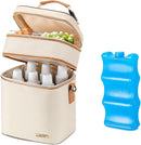 Breastmilk Cooler Bag with Ice Pack Fits 6 Baby Bottles Up to 9 Ounce by TinyTreasures Baby Boutique