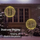 LIGHTSHARE 20IN 200LED Light Ball Yard Decoration Pathway Lights Sphere Light Fold Flat Metal Frame Indoor Outdoor Waterproof Garden Lights, Plug in by GreenHaven Gardens