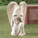 Fox Valley Traders Aoboco White Resin Angel Statue - Religious Garden Statue Remembrance Memorial Guardian Angel – 16 inch by CozyNest Decor