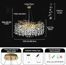 Modern Crystal Chandeliers for Dining Room Over Table, 40" Round Gold Tree Branche Chandelier, Large Crystal Chandelier for Living Room,High Ceiling,Foyer,Entryway,Kitchen Island,Staircase by CozyNest Decor