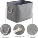 TheWarmHome Storage Basket for Organizing - 16x12x12 inch 3 Pack Fabric Storage Cubes, Cube Storage Bin for Shelves Closet Organizer Cloth Gift Toy (Grey) by CozyNest Decor