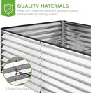 Best Choice Products 8x4x2ft Outdoor Metal Raised Garden Bed, Deep Root Planter Box for Vegetables, Flowers, Herbs, and Succulents w/ 478 Gallon Capacity - Silver by GreenHaven Gardens
