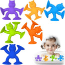 Unique Suction Bath Toys for Baby Kids Ages 1-3, No Hole Bath Toy Silicone Animal Sensory Fidget Toys for Baby Tray Window Travel, 6 PCS by TinyTreasures Baby Boutique
