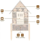 antiai Extra Large Wooden Insect House with Stakes,Wood Mason Bee Butterfly House,Insect Hotel,an Outdoor Bamboo Habitat for Ladybugs Live,Bee Box,Butterfly Habitat for Garden and Yard,30" H x15 W by GreenHaven Gardens