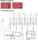 Christmas Pathway Lights Snowflake Outdoor 10PK 28inch 250LED 8 Modes Yard Decoration Flashing Waterproof Outdoor Lighted Up Christmas Light Decor for Garden Yard (Red) by GreenHaven Gardens