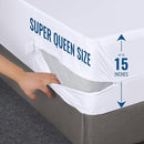 Utopia Bedding Zippered Mattress Encasement Super Queen, 100% Waterproof Bed Bug and Dust Mite Proof Mattress Protector, Absorbent Six-Sided Mattress Cover by TinyTreasures Baby Boutique