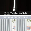 Vision Home Blue Gray Pinch Pleated Full Blackout Curtains Linen Blended Room Darkening Window Curtains 112 inch for Living Room Bedroom Thermal Insulated Pinch Pleat Drapes with Hooks 40" Wx112 Lx2 by CozyNest Decor