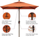 EliteShade USA 10-Year-Non-Fading 6x6Ft Square Market Umbrella Patio Outdoor Table Umbrella with Ventilation, Rust by GreenHaven Gardens
