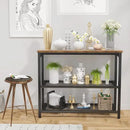 Ecoprsio Small Console Table, Sofa Table with Double Mesh Shelves, Industrial Entryway Table for Entryway, Hallway, Foyer, Front Hall, Sofa Couch, Living Room, Bar, Kitchen, 32 Inch, Rustic by CozyNest Decor