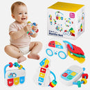Baby Toys 0-6-12 Months: 5 in 1 Infant Musical Rtattle Teething Toys Sensory Learning Toys with Sounds, Newborn Shower Gifts for Boys & Girls by TinyTreasures Baby Boutique