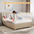 welspo 70 Inches Bed Rail for Toddlers Fold Down Safety Baby Bed Guard Swing Down Bedrail for Convertible Crib, Kids Twin, Double, Full Size Queen & King Mattress, Beige [Upgraded] (1 Pack) by TinyTreasures Baby Boutique