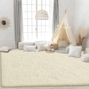 4x6 Area Rug for Living Room: Fluffy Shag Soft Washable Rugs Fuzzy Plush Indoor Carpet for Bedroom Nursery Playroom Dorm Kids Girls Boys Room (Cream White, 4'x6') by TinyTreasures Baby Boutique