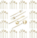 Matte Champagne Gold Silverware Set, 60-Piece Stainless Steel Flatware set, Service for 12, Tableware Cutlery Set, Satin Finish,Utensils for Kitchen, Dishwasher Safe by CozyNest Decor