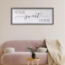 Home Sweet Home Sign Wall Decor 40"x15" Above Bed Living Room Large Wooden Framed Family Plaques Art (Black) by CozyNest Decor