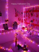 Brizled Smart RGB Fairy Lights Pro, 66FT 200 LED Orange Purple Halloween String Lights, Color Changing Christmas Fairy Light App Controlled, Dimmable Tree Light Music Sync Work with Google Home Alexa by TinyTreasures Baby Boutique