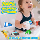 6 PCS Vehicle Floating Bath Toys Mold Free Infant Bath Tub Toys for 12 Months - No Hole Bathtub Toys for Toddlers 1-3 Water Pool Toys for Baby Toddler Ages 1+ by TinyTreasures Baby Boutique