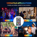 Karaoke Machine,Portable Bluetooth Karaoke Speaker with 2 Wireless Microphone for Adults Kids,with 20W(Peak) Speaker,Handle &RGB Lights,Supports TF Card/USB/Aux in/TWS,for Home,Party by TinyTreasures Baby Boutique
