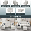 L Lengend Vansen Modular Sectional Sofa U Shaped Couch with Ottoman Modern Reversible Corner Sectional Couch for Living Room (Cream, U Shaped Sofa-1) by CozyNest Decor