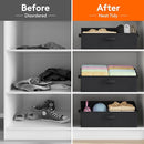 Lifewit Storage Baskets for Shelves, 6 Packs Non-woven Fabric Trapezoid Closet Organizer Bins with Handles, Foldable Clothing Containers Box for Clothes, Toy, Towel, Book, DVD, Hats, Large-Black by TinyTreasures Baby Boutique
