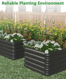 3.0x1.8x1.0ft Raised Garden Bed Kit, Rustproof PP Material Garden Box, Flower Bed with Tool-Free Assembly Design, Rectangular Planter Boxes for Outdoor Vegetables Flower Fruit Herb, Black by GreenHaven Gardens