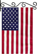TOPFLAGS American Garden Flag with Wall Garden Flag Hanger Garden Flags Banner Hanger for Wall Outside Yard Small 12x18 Inch by CozyNest Decor